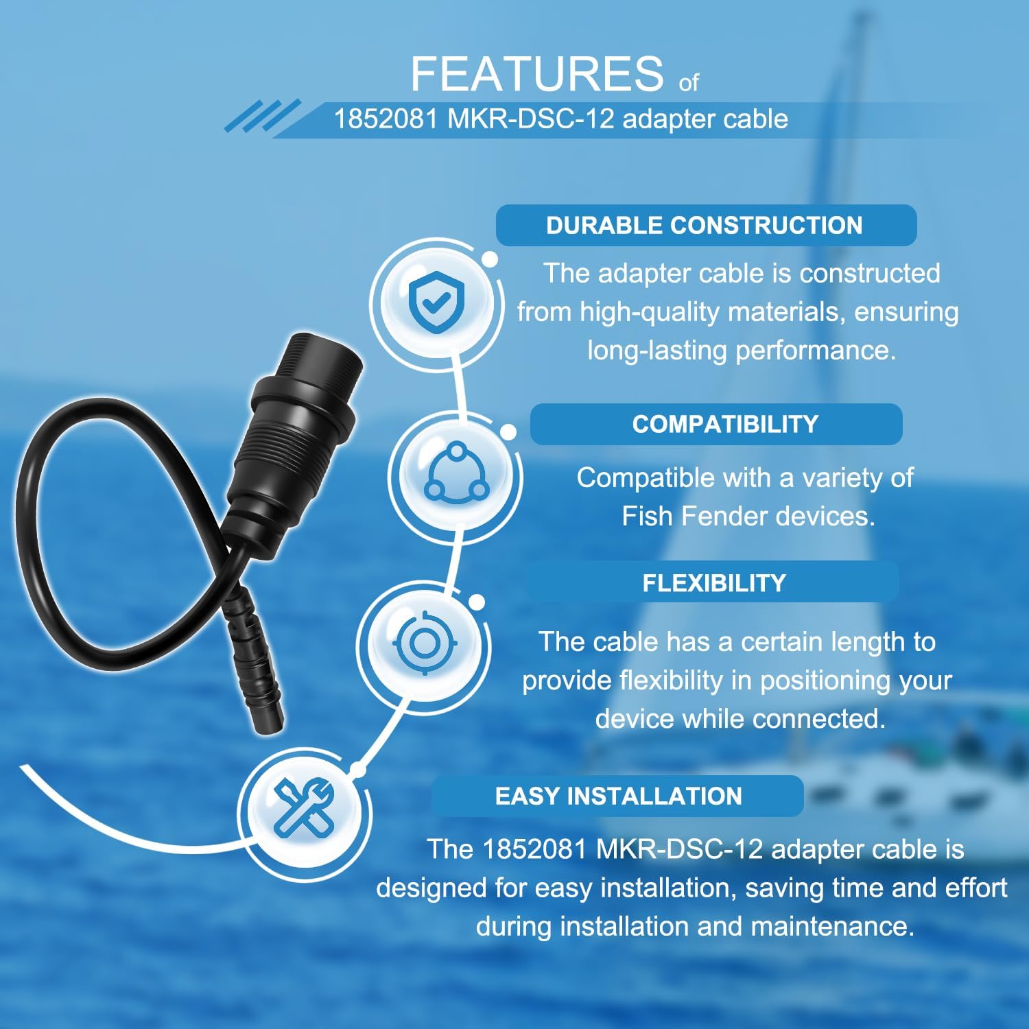 1852081 MKR-DSC-12 Adapter Cab - đánh giá và giá Fish Finder Cable